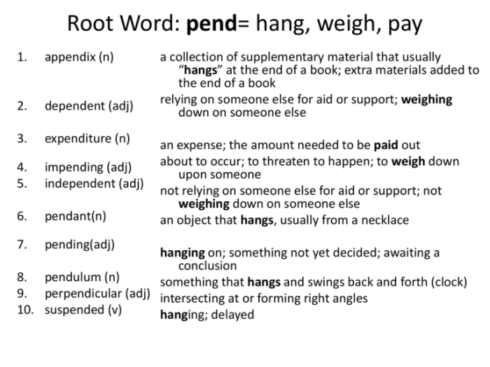 Ped root words man manu