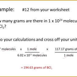 Moles molecules and grams worksheet