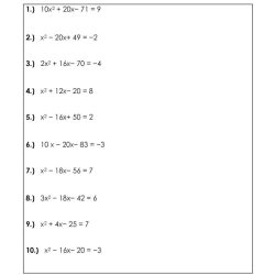 Unit 4 solving quadratic equations answer key